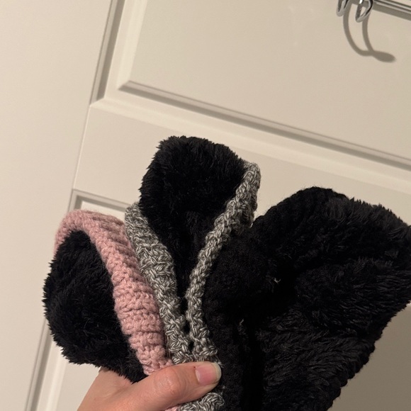Chunky Knit Headband Trio - Black, Gray & Mauve - NWT main image 4